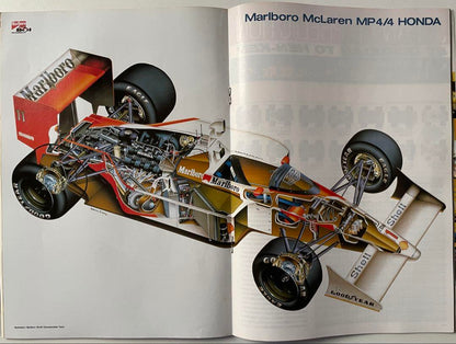 1988 F1 Japanese Grand Prix Viewing Guide Book