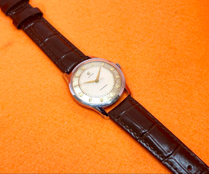 Old CYMA Winding Watch Seamflex Operational Product 1950s