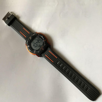 10-Atmosphere Water-Resistant Digital Watch Black/Orange