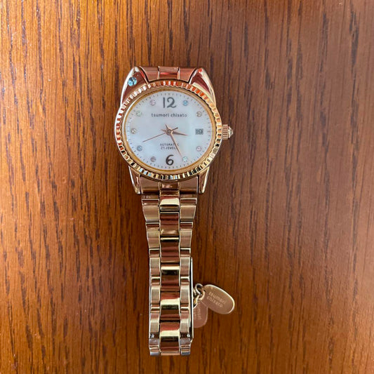 Tsumori Chisato Automatic Winding Watch Komanekeko Gold