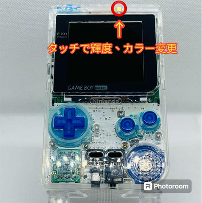 Game Boy Pocket IPS Clear+Blue Custom