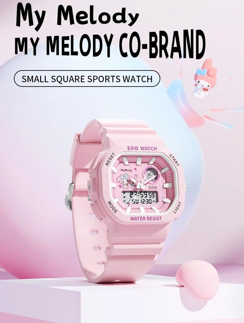 My Melody Pink Analog Digital Watch Sanrio Overseas Brand