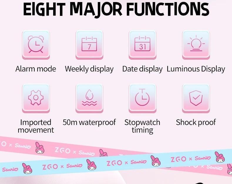 My Melody Pink Analog Digital Watch Sanrio Overseas Brand