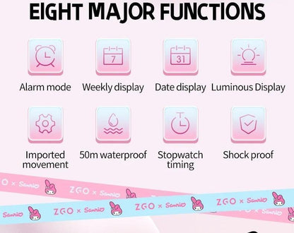 My Melody Pink Analog Digital Watch Sanrio Overseas Brand