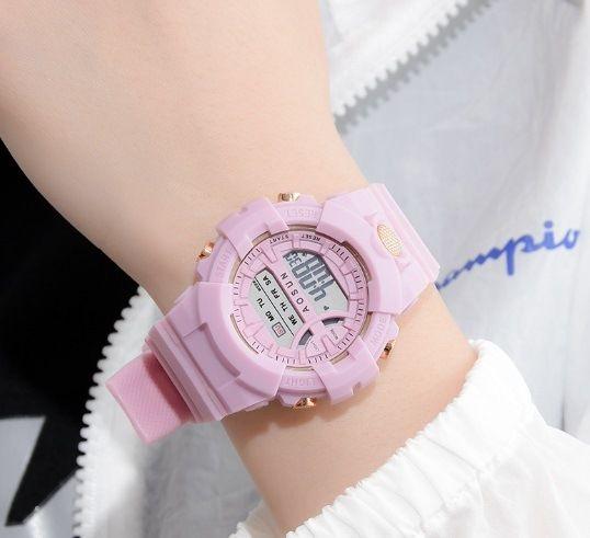 TEDONG Women's Digital Watch with Multiple Functions Pink
