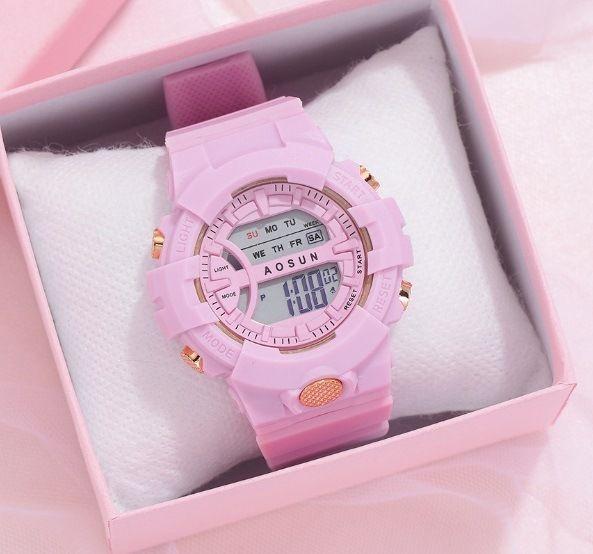TEDONG Women's Digital Watch with Multiple Functions Pink