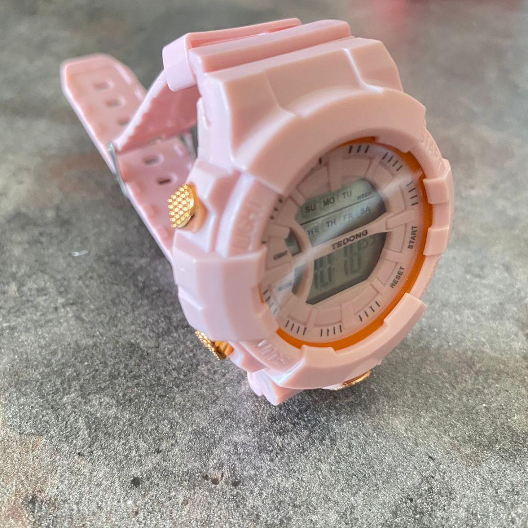 TEDONG Women's Digital Watch with Multiple Functions Pink