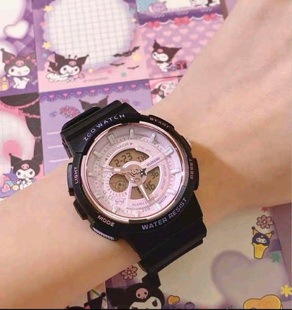 New Kuromi Analog-Digital Watch with 2-3 Bonus Items, Overseas Limited Edition