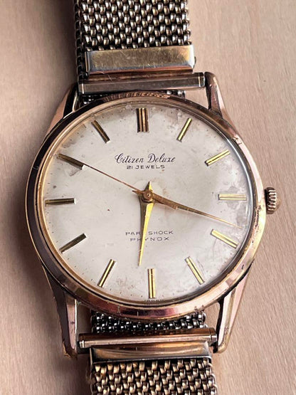 [Working / Vintage] CITIZEN Deluxe – 21 Jewels / Italian Mesh Band