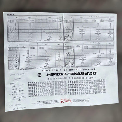 Toyota Corolla 1980s Catalog