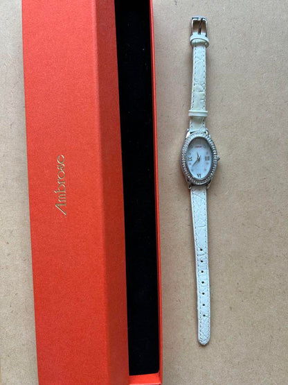 Ambrose Oval Winding Watch White