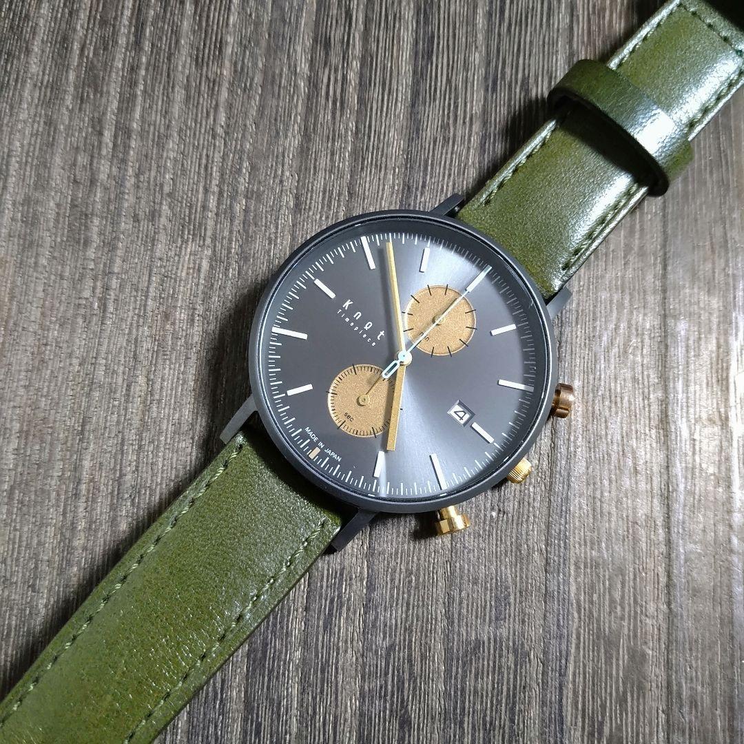 [Try-on only … replacement battery installed] knot AC-39 Chronograph Beltless