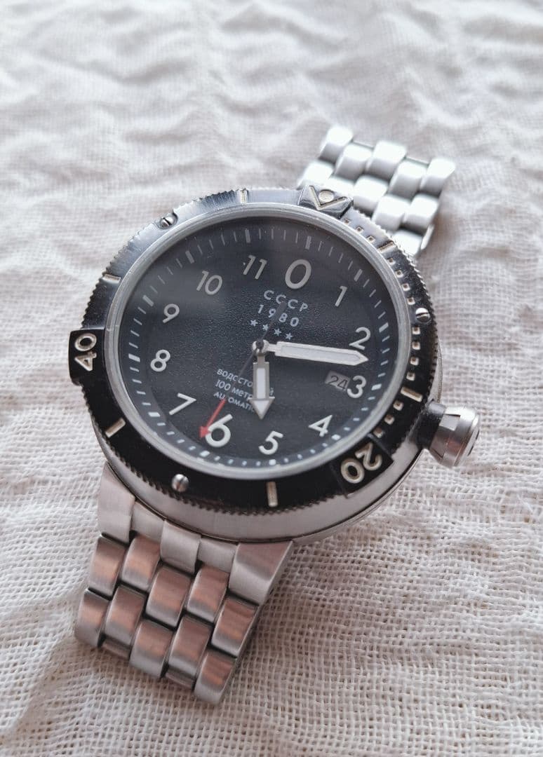 Nice! Discounted Divers Watch CCCP Automatic Winding Watch 100m Water Resistant