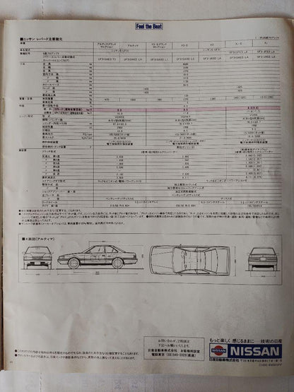 Nissan Leopard F31 1988 Final Catalog Pre-Period Grand Selection Dirty Hearts