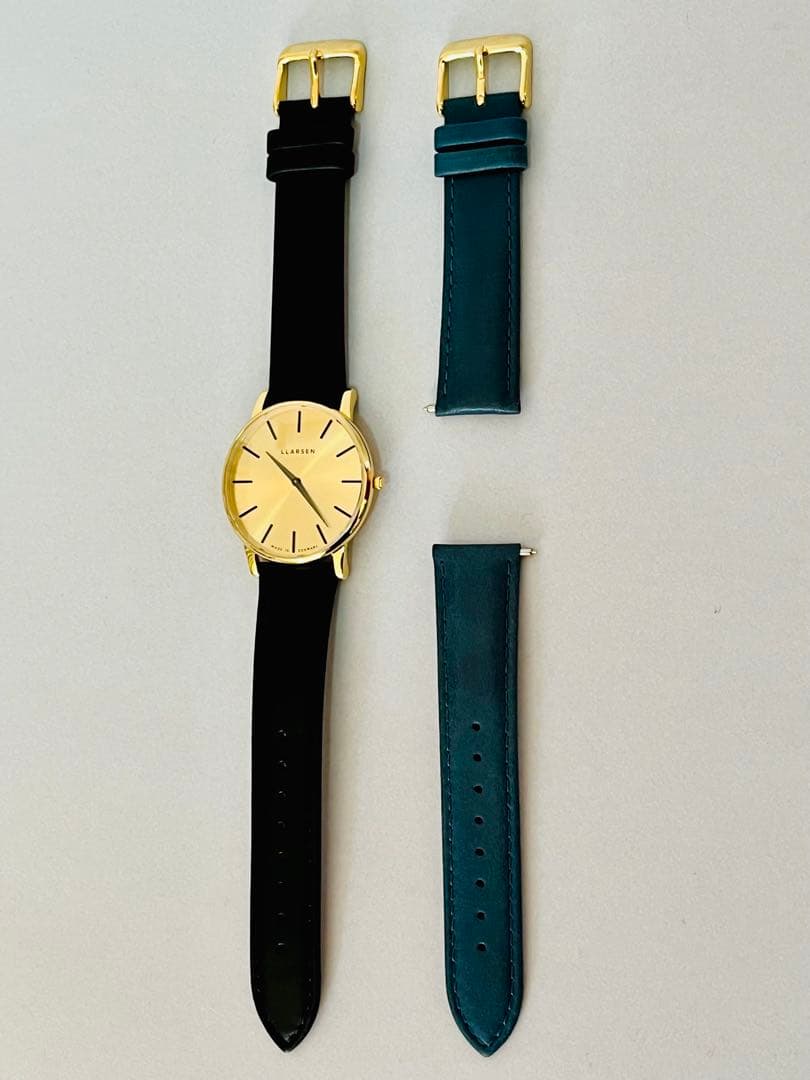 [Unused item] LARSEN Oliver 39mm Belt 2 Set New Battery Replacement After Shipping