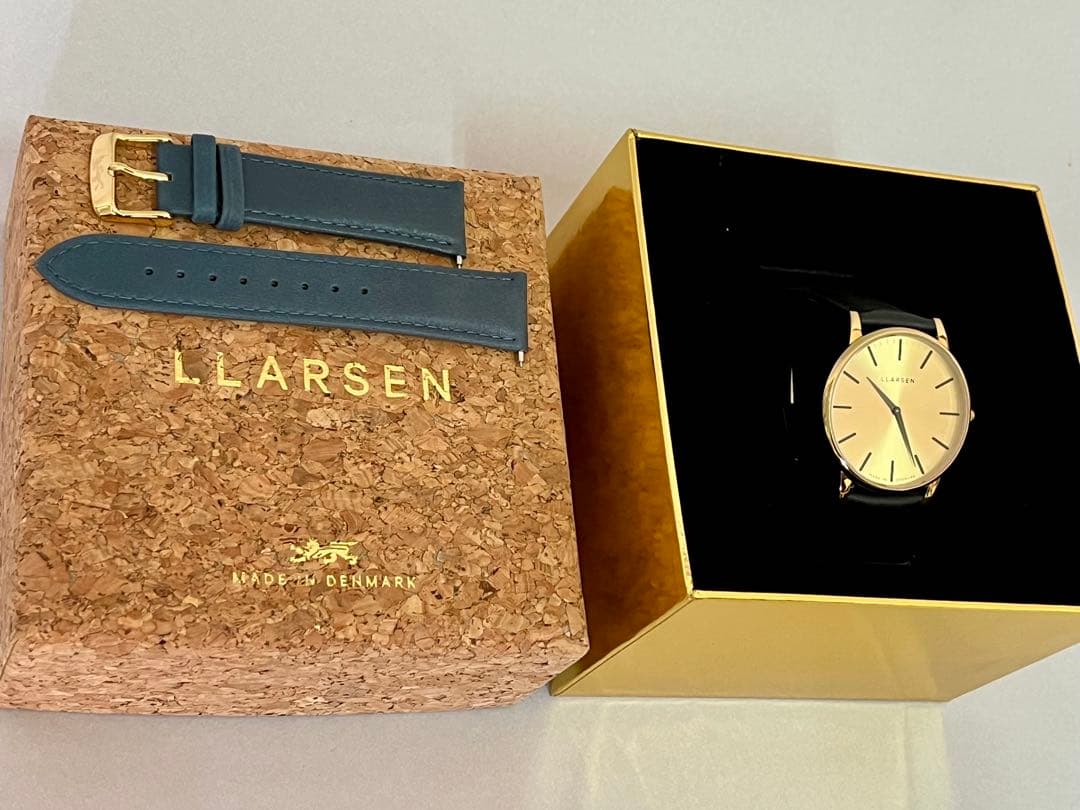 [Unused item] LARSEN Oliver 39mm Belt 2 Set New Battery Replacement After Shipping