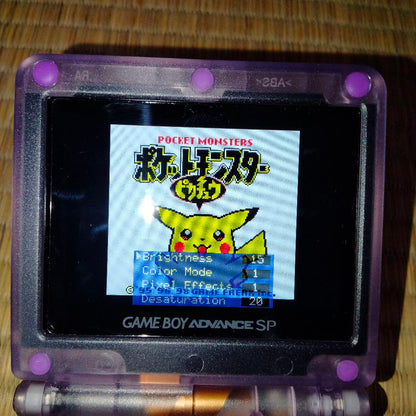 V5 Game Boy Advance SP IPS LCD Clear Purple Body Only