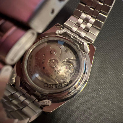 SEIKO 5 Sports Automatic Winding Watch White Dial SS Skeleton Case