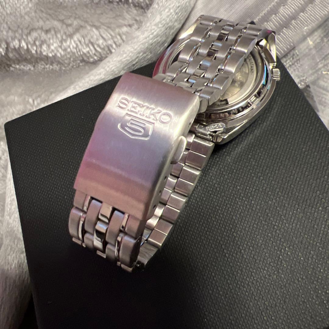 SEIKO 5 Sports Automatic Winding Watch White Dial SS Skeleton Case