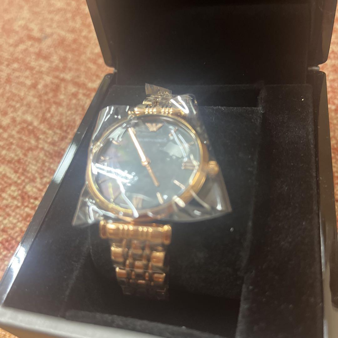 Armani Gold Analog Watch Box Included