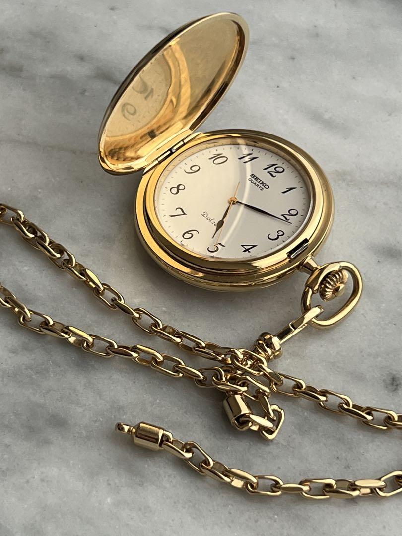 [Battery Replaced] Rare SEIKO Dolce Pocket Watch Dolce