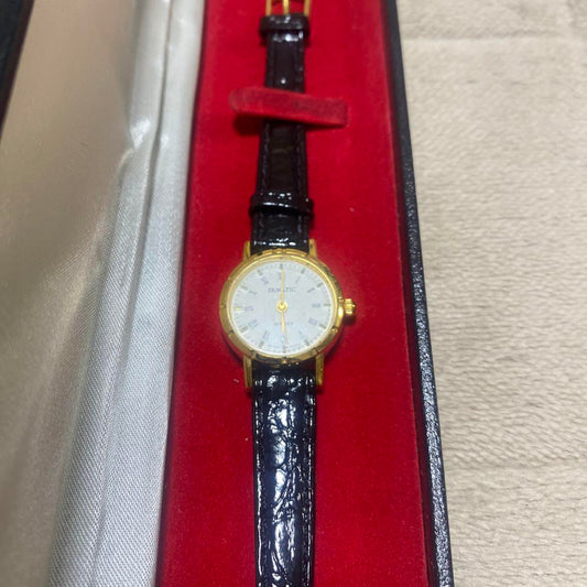 New Unused Gold Black Winding Watch