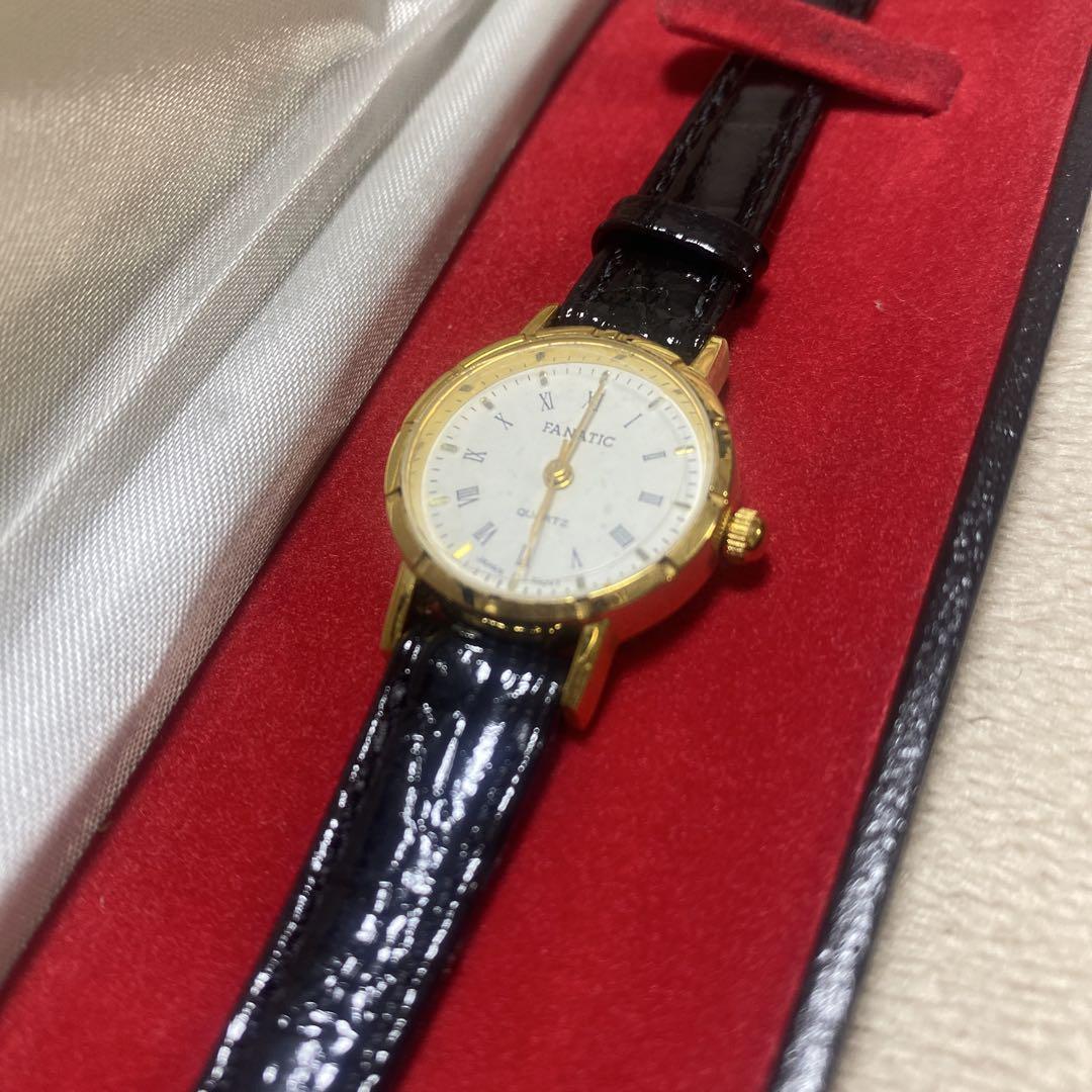 New Unused Gold Black Winding Watch