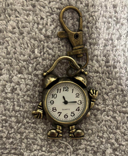 Pocket Watch Vintage Key Holder Alarm Clock Type