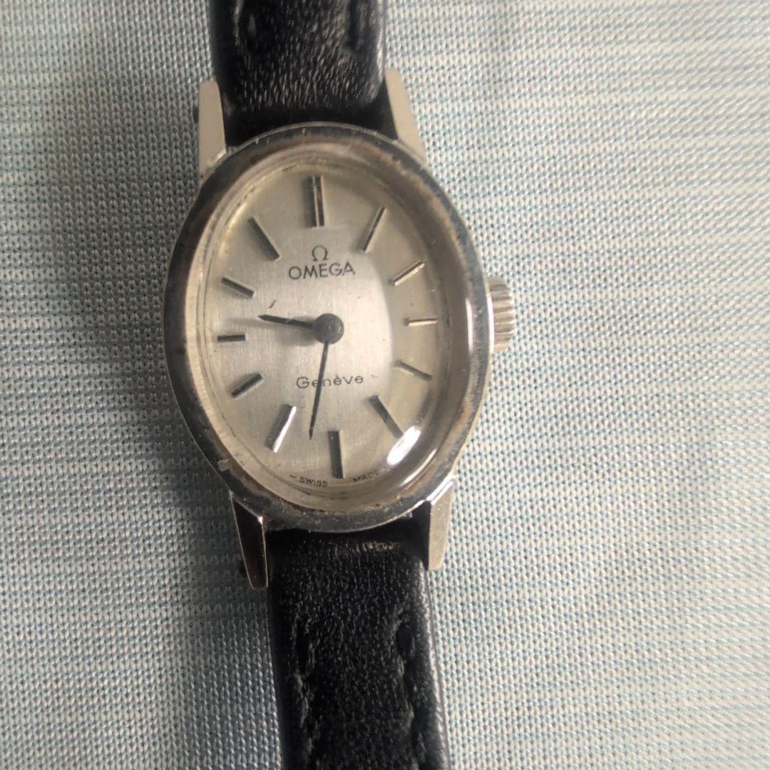 Omega Geneve Hand-Wound Watch Silver/Black