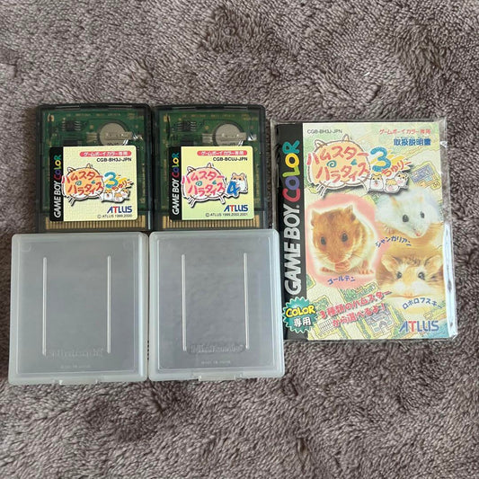 Hamster Paradise 3,4 Pack 3 Only Comes with Manual Game Boy Software