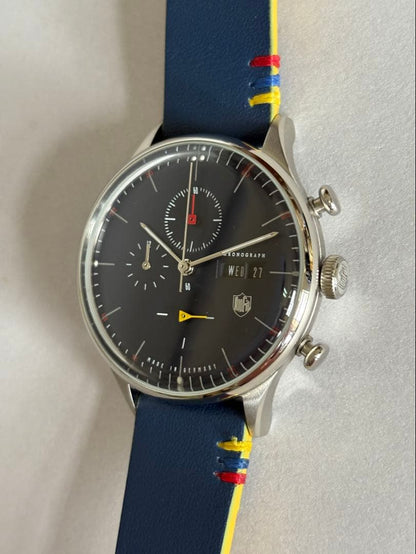 [New Unused] DUFA Chronograph Elements Bauhaus R7/9 Battery Exchanged