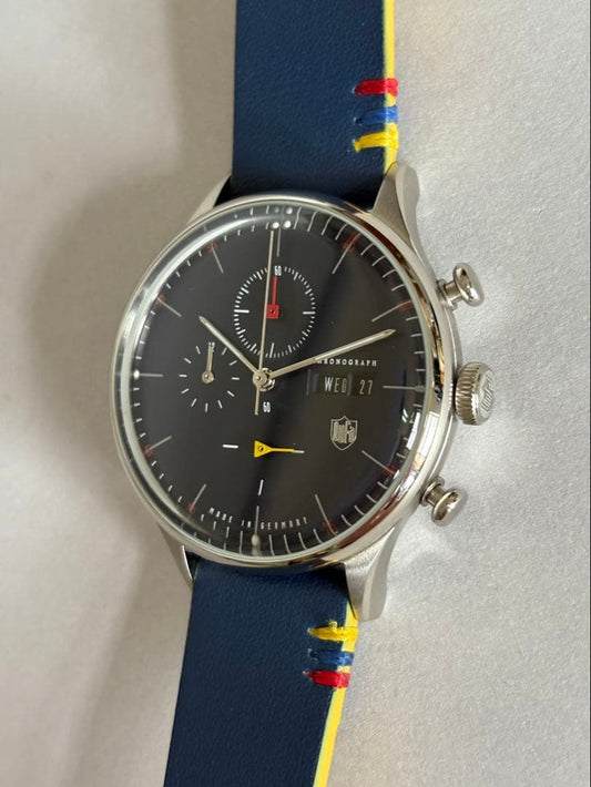 [New Unused] DUFA Chronograph Elements Bauhaus R7/9 Battery Exchanged