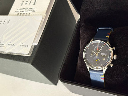 [New Unused] DUFA Chronograph Elements Bauhaus R7/9 Battery Exchanged