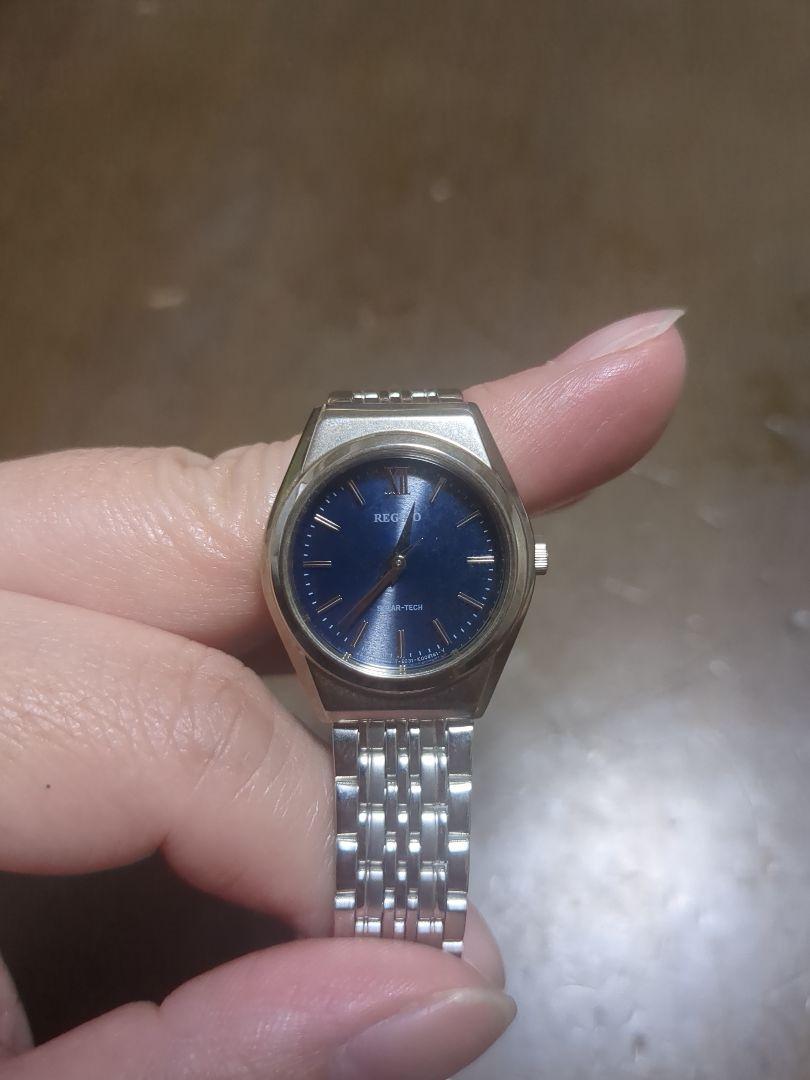 Blue-Dial Hand-Wound Watch