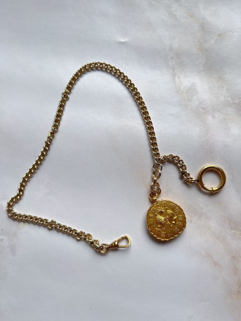 Antique Pocket Watch Chain Lock Compass Pointer 1/20 12k G.F