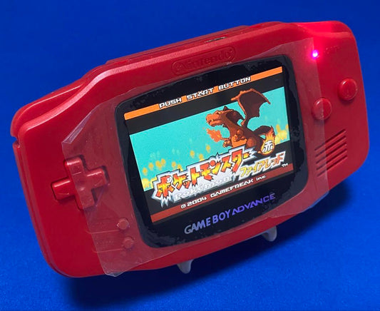 GBA Game Boy Advance Red Custom Console IPS Screen