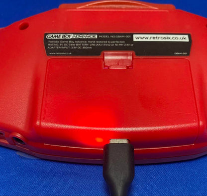 GBA Game Boy Advance Red Custom Console IPS Screen