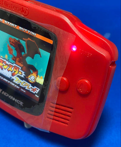 GBA Game Boy Advance Red Custom Console IPS Screen