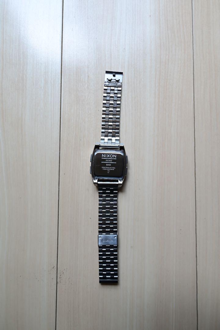 NIXON BASE Digital Watch Silver/Gold