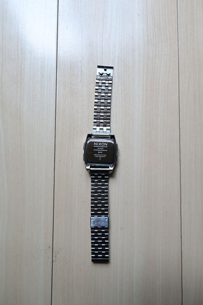 NIXON BASE Digital Watch Silver/Gold