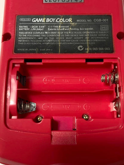 Operational Confirmation Done Nintendo Game Boy Color Red
