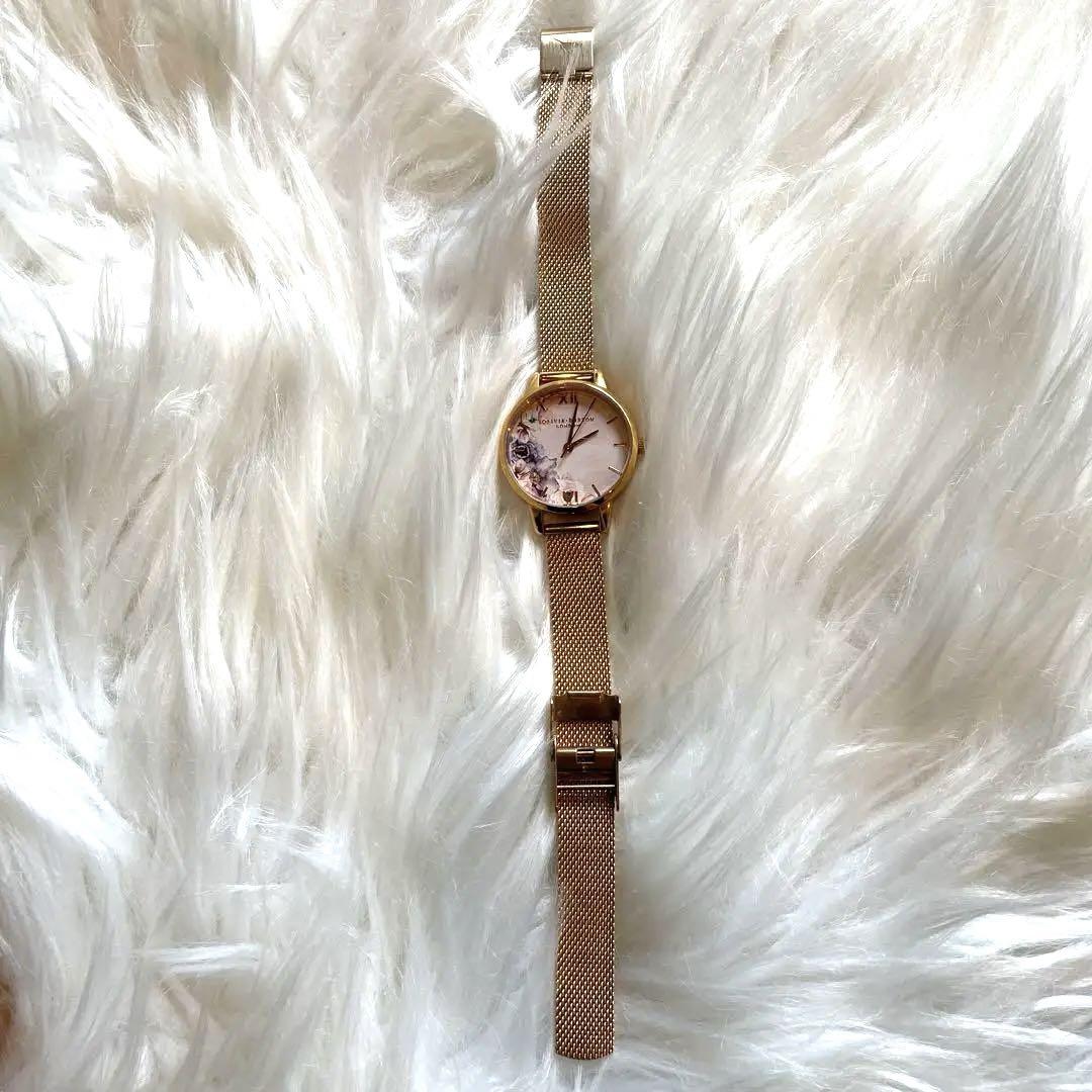 OLIVIA BURTON Floral Winding Watch Gold