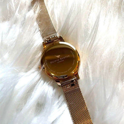 OLIVIA BURTON Floral Winding Watch Gold