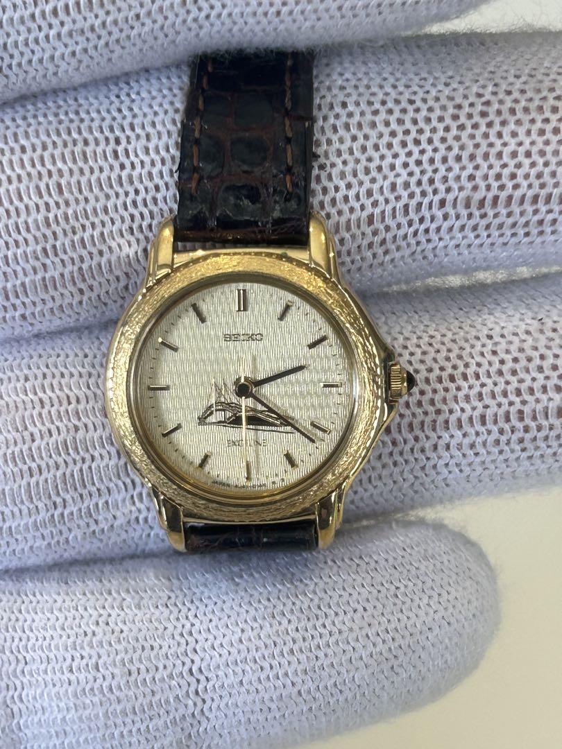 SEIKO EXCELINE Automatic Gold Case Watch