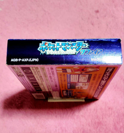 GBA Pokémon Sapphire Game with Box and Manual