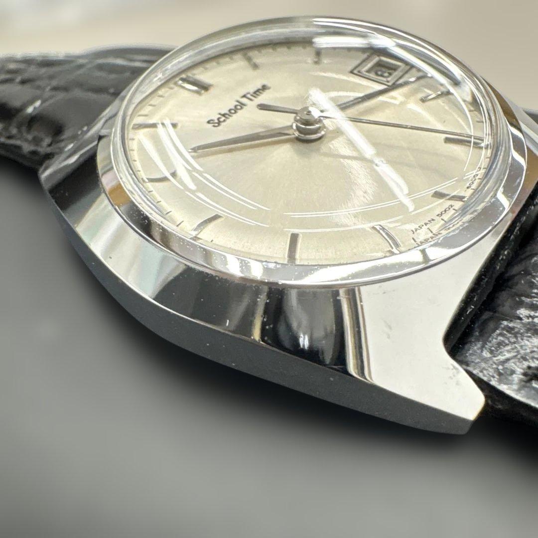 School Time Hand-Wound Watch 5000-6000 Silver Dial  Difficult to Obtain