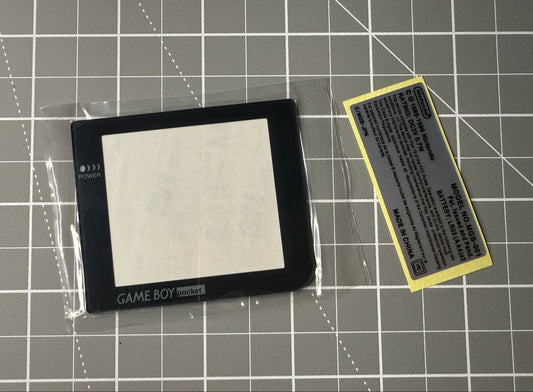GBP(GAME BOY POCKET) Screen Lens (Glass) and Seal Set
