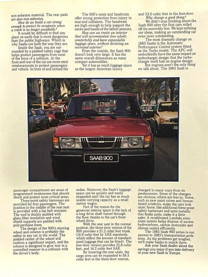 SAAB 1983 USA Catalog