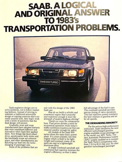 SAAB 1983 USA Catalog