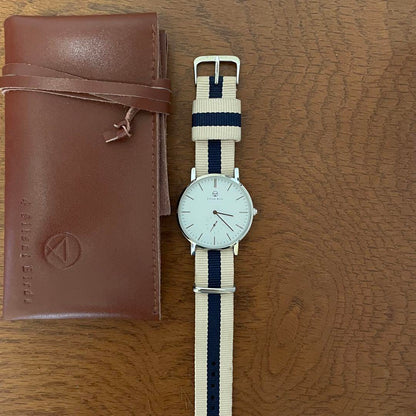 4silent birds Battery Replaced 40mm Second Hand Watch with Case